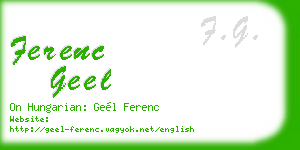ferenc geel business card